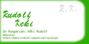 rudolf keki business card
